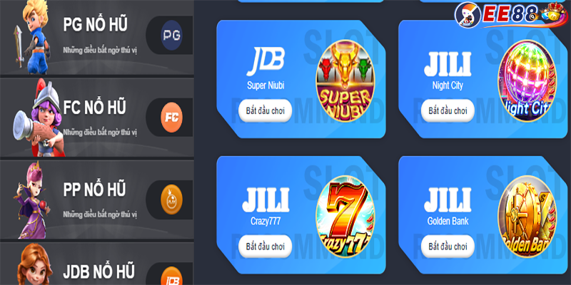 Khám Phá Thế Giới Trò Chơi Tại EE88 Casino